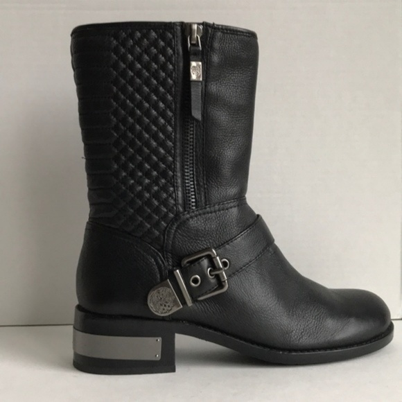 ❌❌N/A❌❌Vince Camuto Whynn Black Leather Moto Boots - Picture 7 of 8